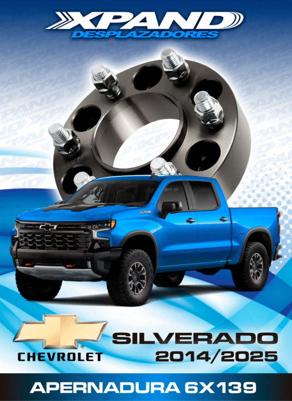 Desplazador Chevrolet Silverado / 1.5" Pulgada / Año 2000-2025
